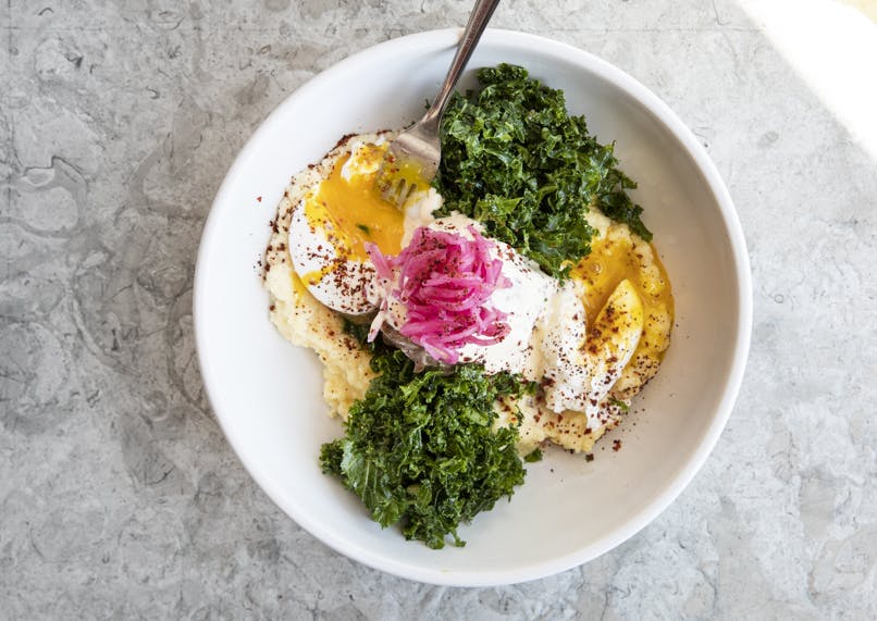a bowl of food on a plate