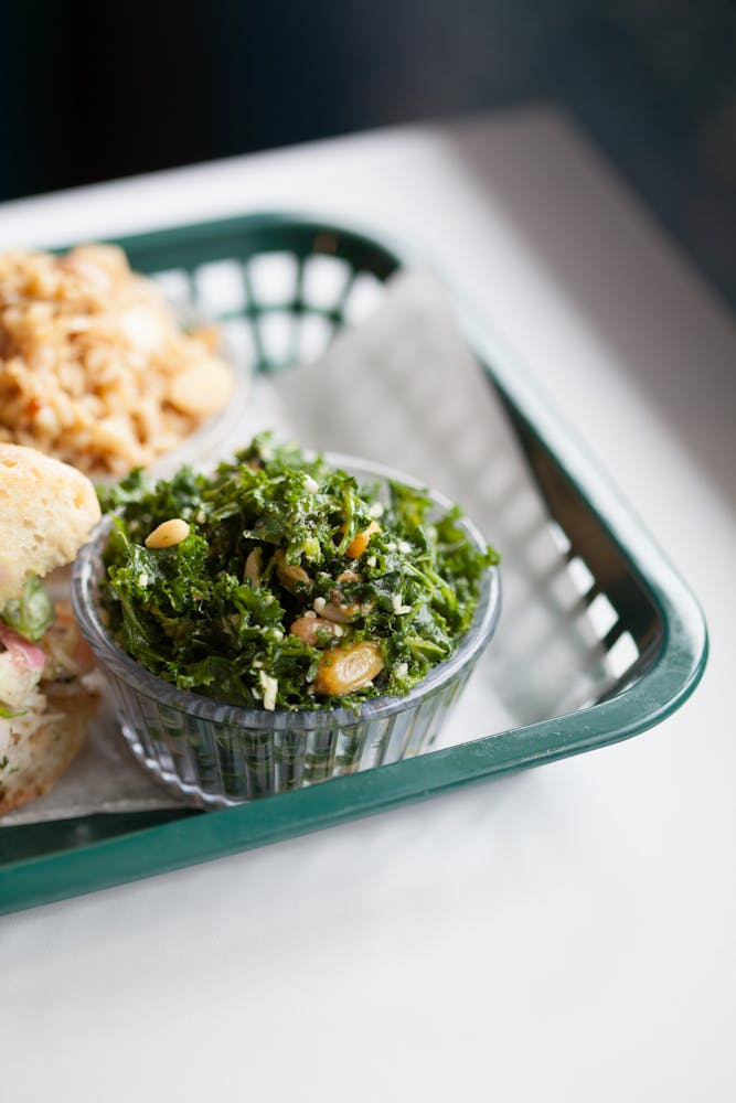 a plate of food with broccoli
