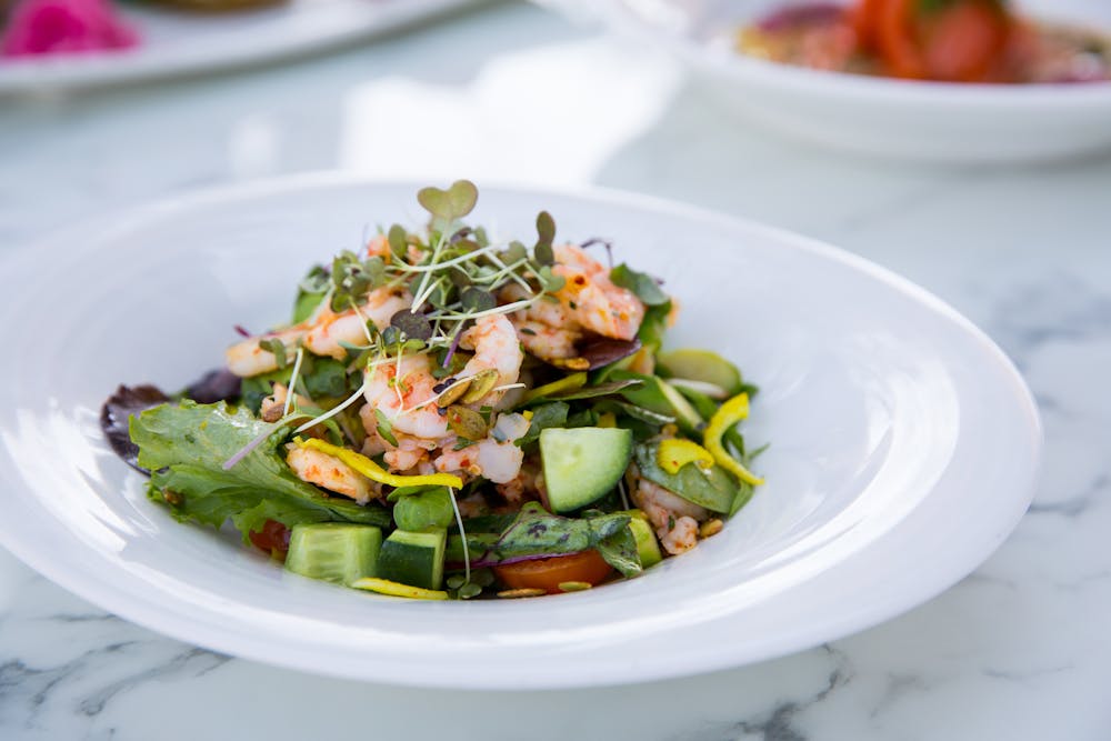 a plate of food on a table