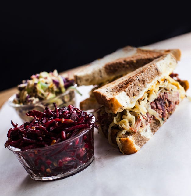 a piece of food on a plate