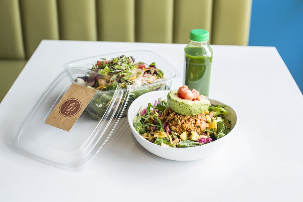 a plate of food on a table