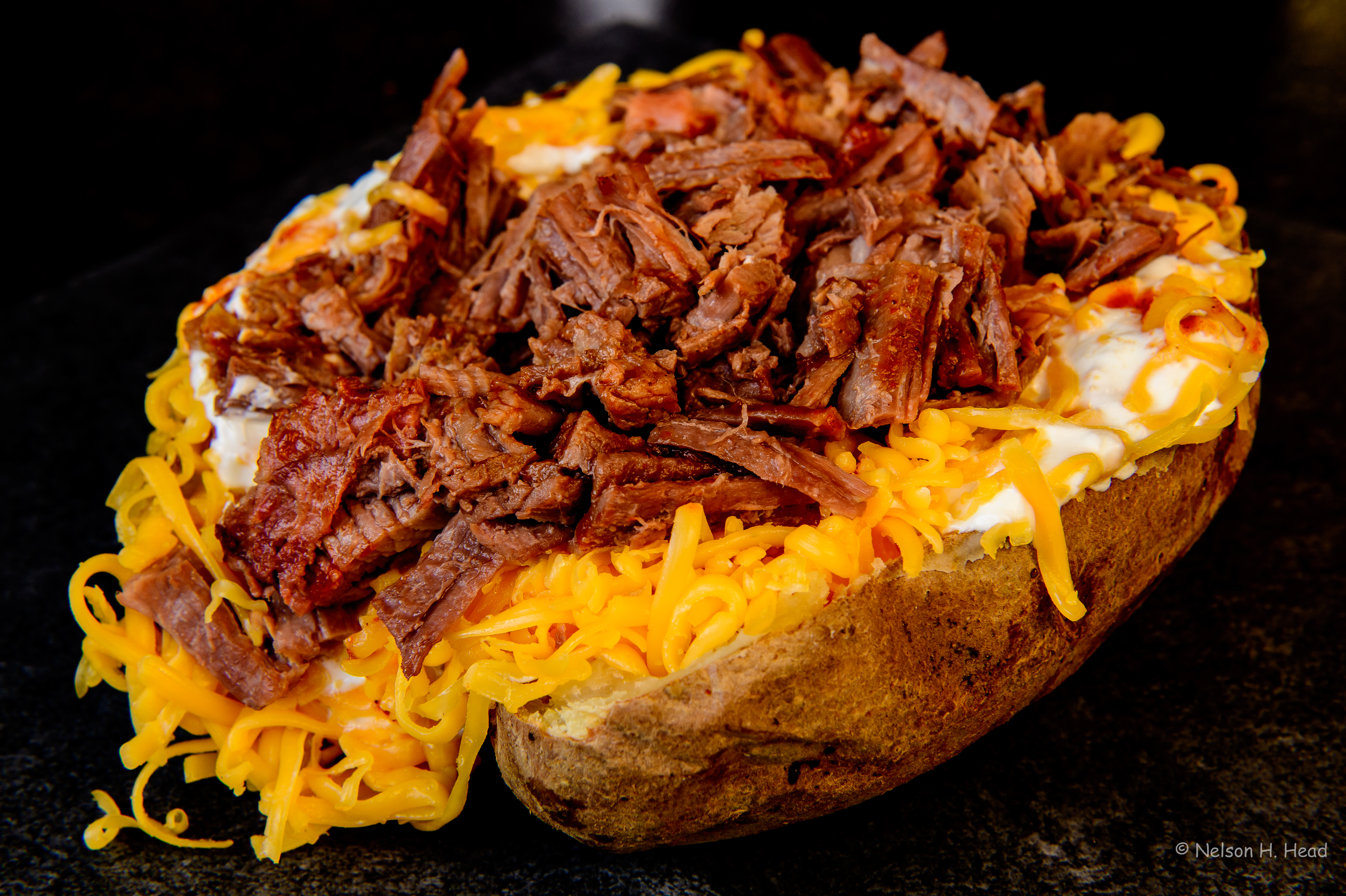 a close up of food