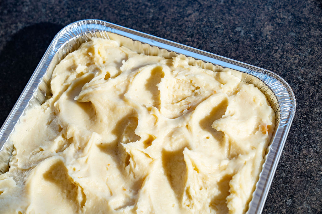 a tray of food on a counter