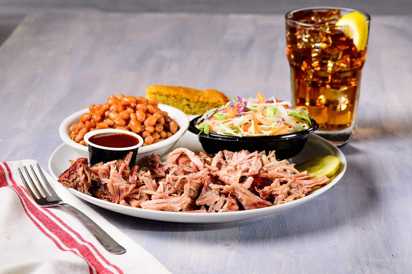 a plate of food on a table