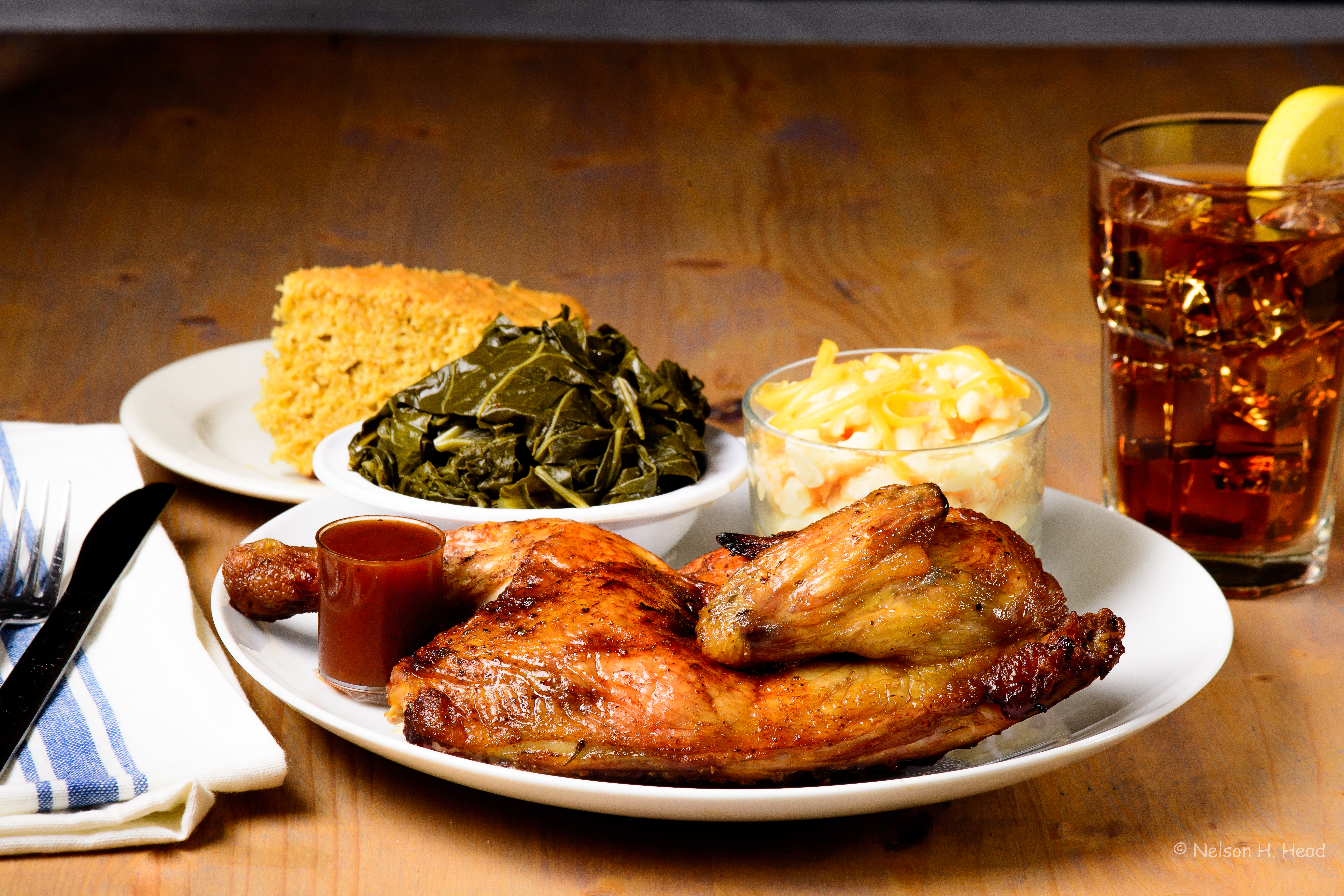 a plate of food on a table