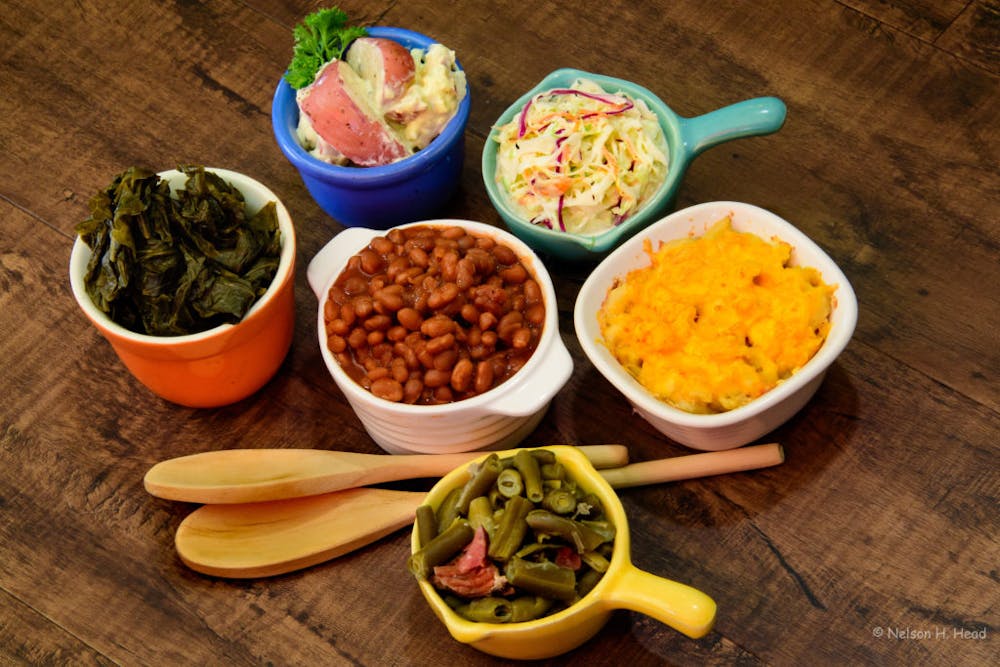 a bowl of food on a table