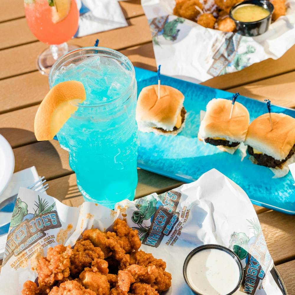 food on a picnic table