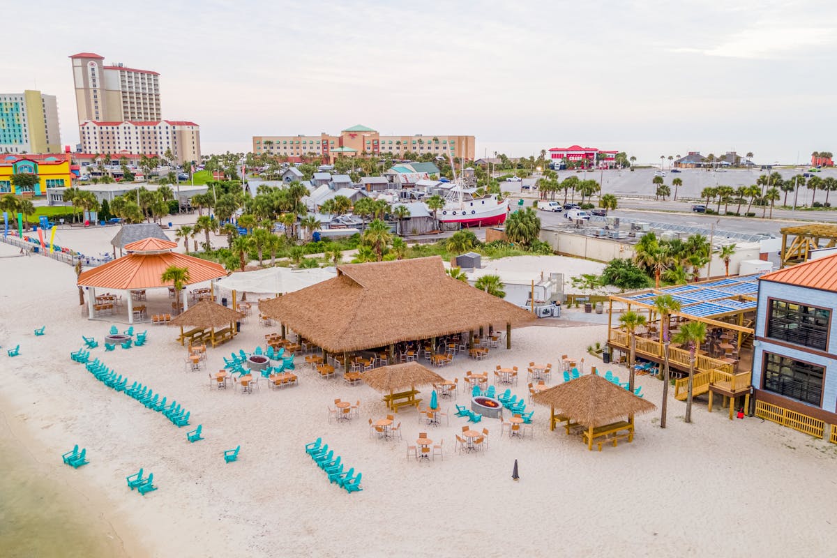 an aerial view of Whiskey Joe's pensacola beach