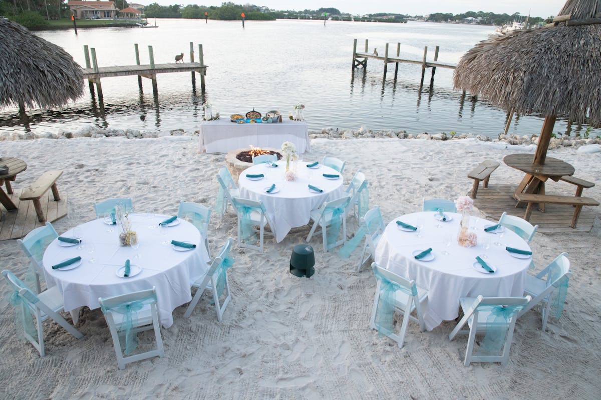 a private event on the beach