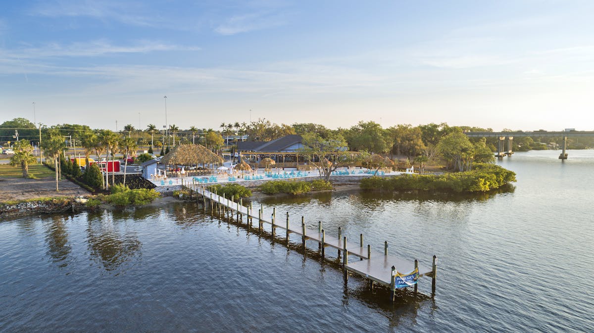 aerial view of Whiskey Joe's Manatee River
