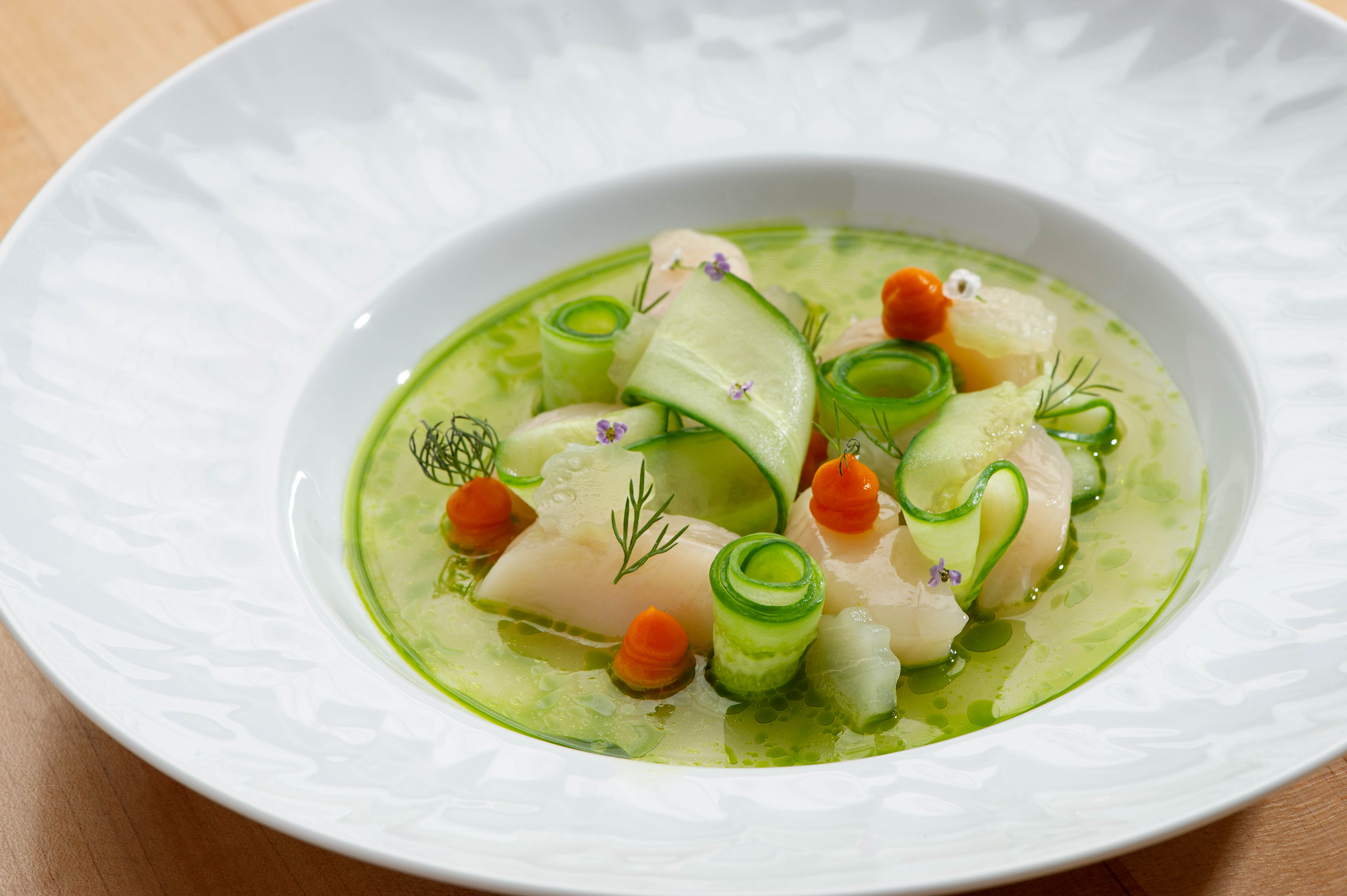 a bowl of soup with vegetables
