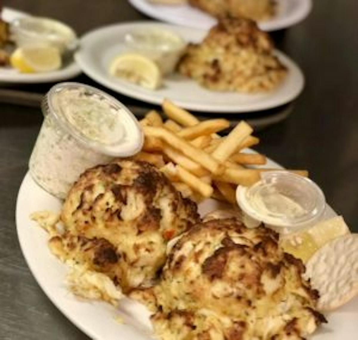 a plate of food on a table