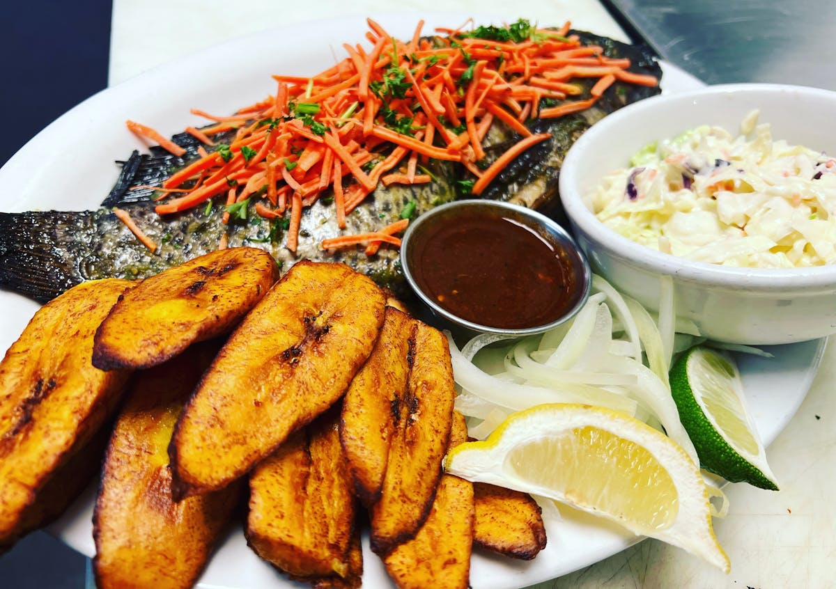 a plate of food on a table