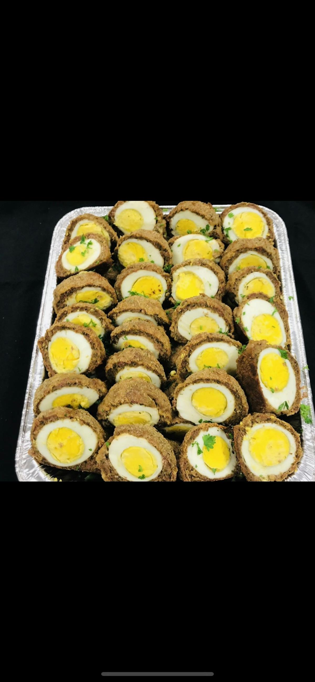 a tray full of food