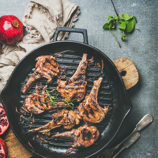 Sunday Supper Club Grilled Lamb Chops Garden Greens And Herb Yogurt Dressing Blueroot Fueling Our Community