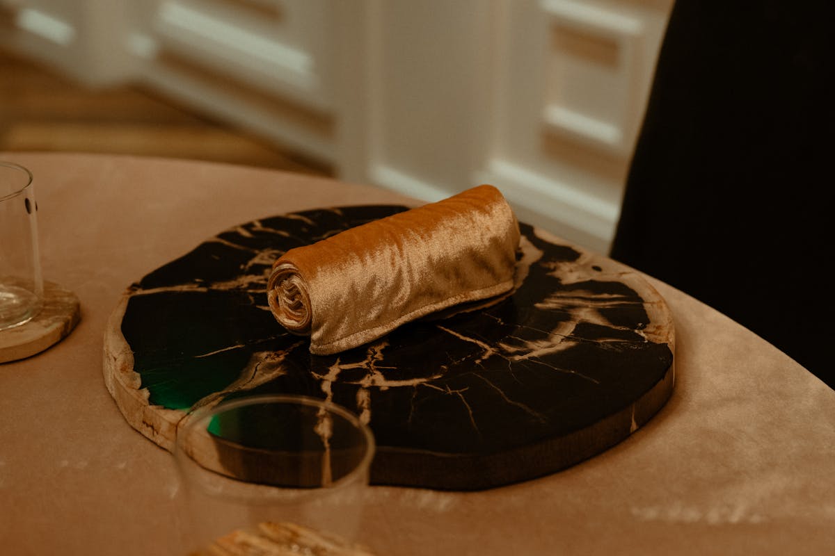 a piece of cake sitting on top of a wooden table