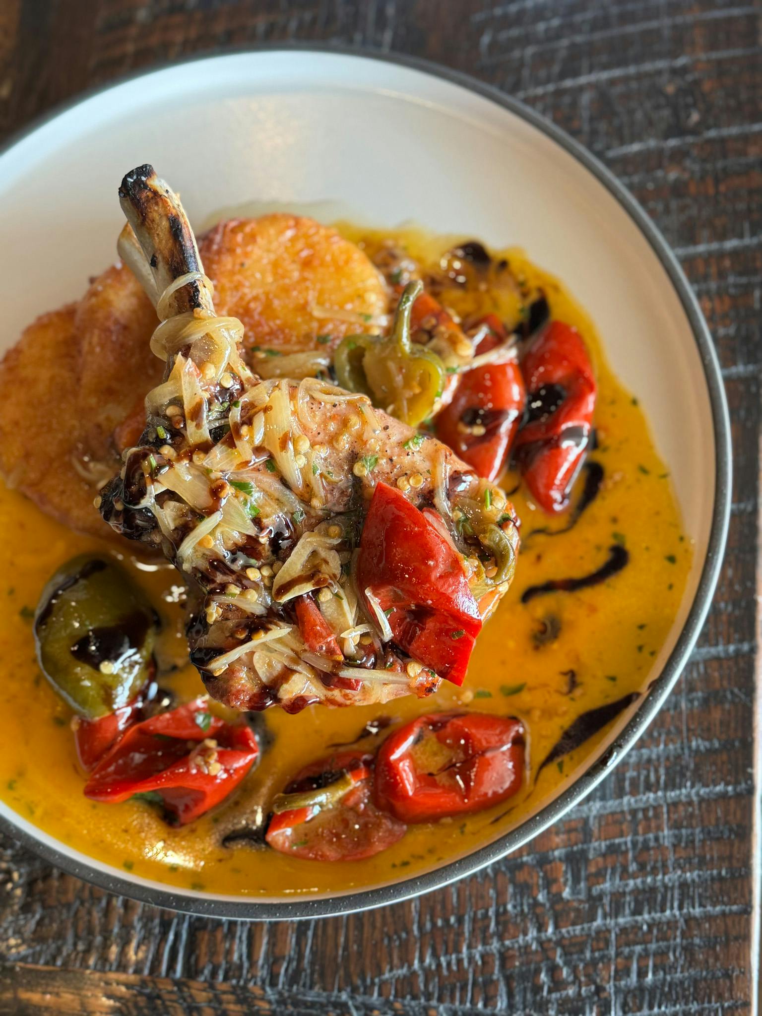 a plate with seafood