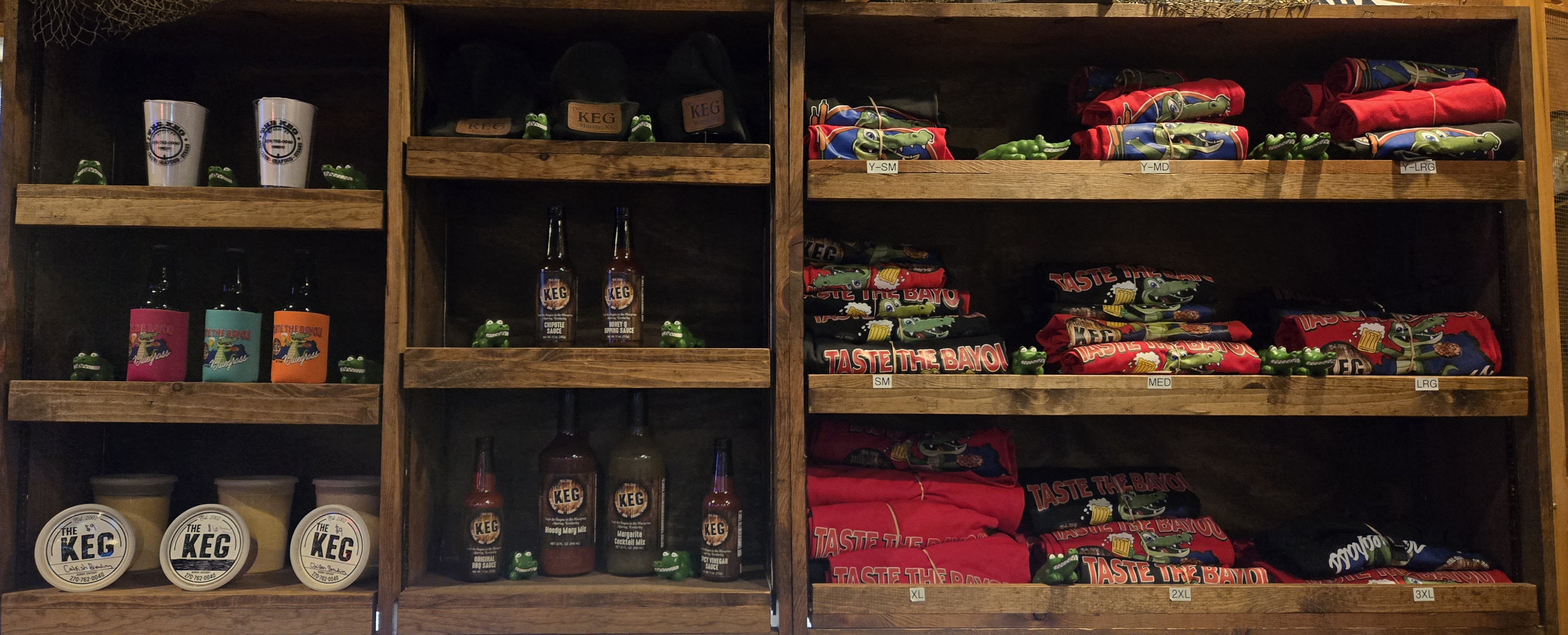 shelves with shelves full of food and drinks