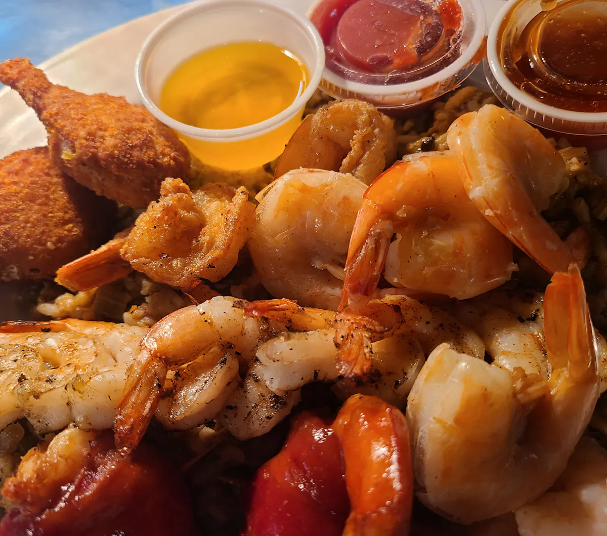 a close up of a plate of food