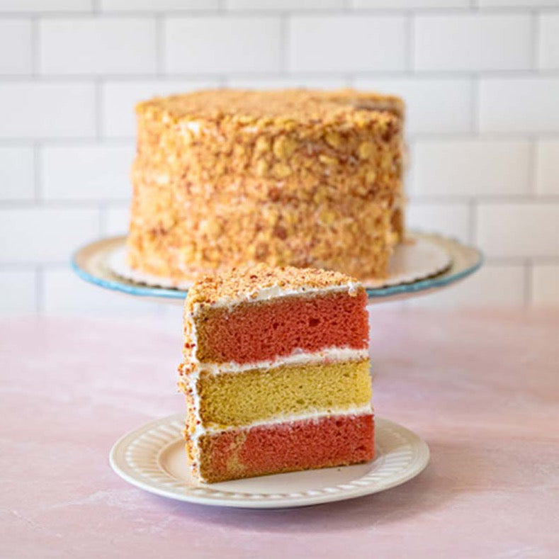a piece of cake sitting on top of a table