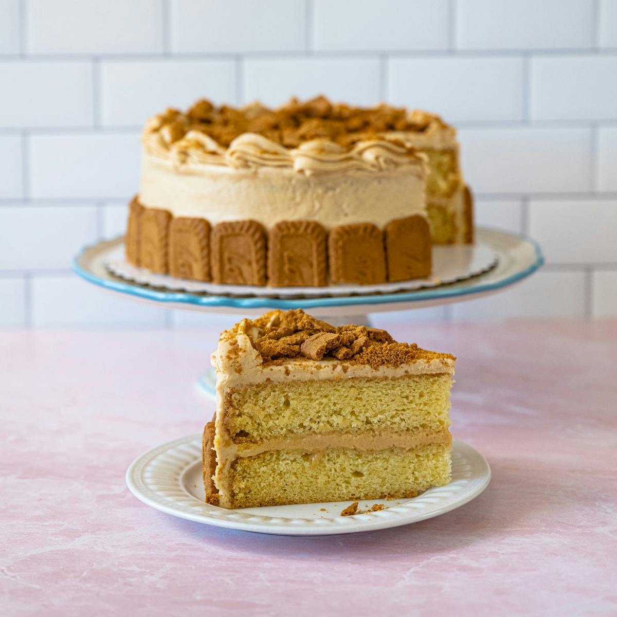 a piece of cake sitting on top of a table