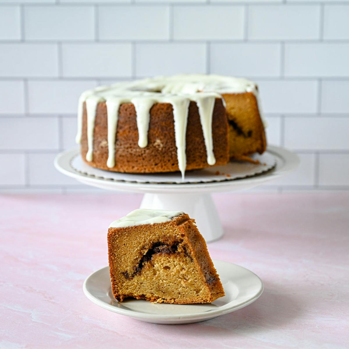 a slice of cake on a plate