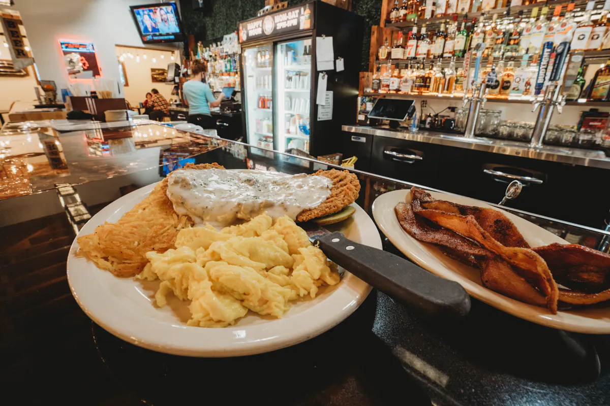 a plate of food on a table