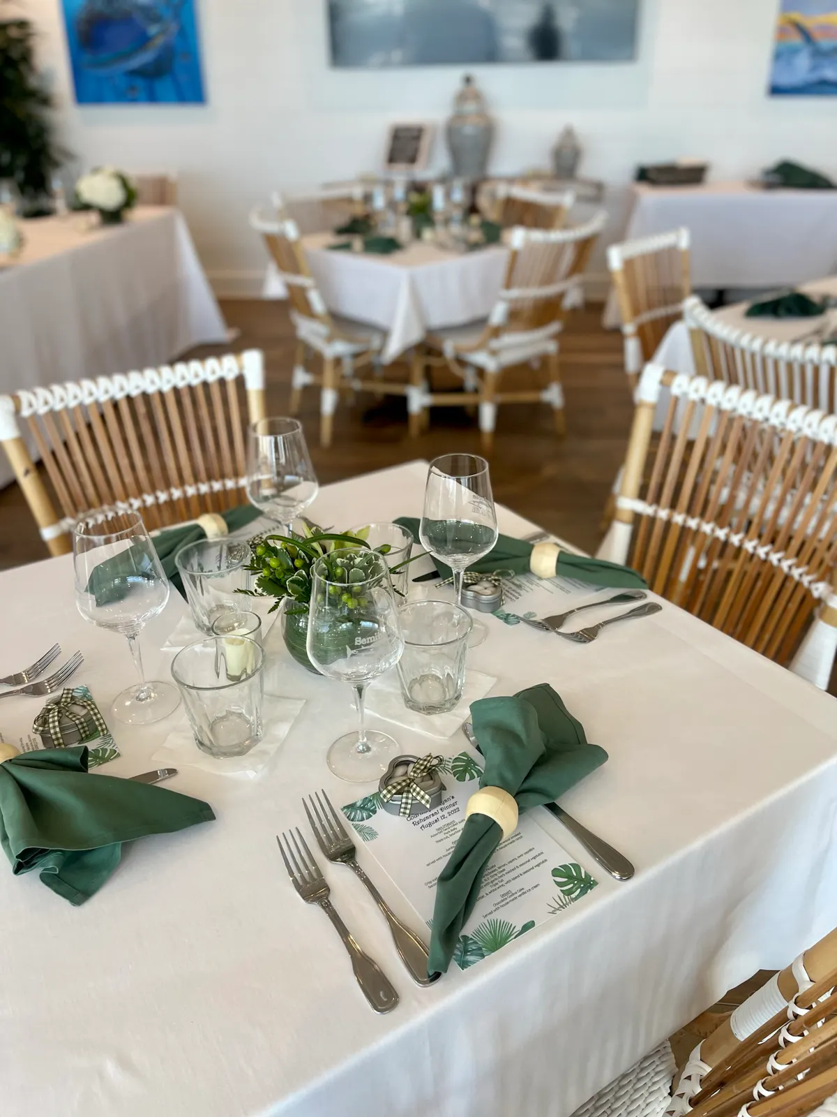 a dining table