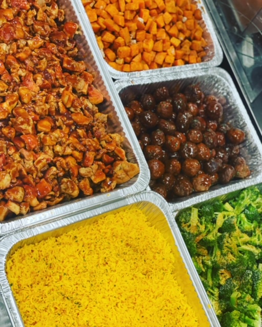 a box filled with different types of food