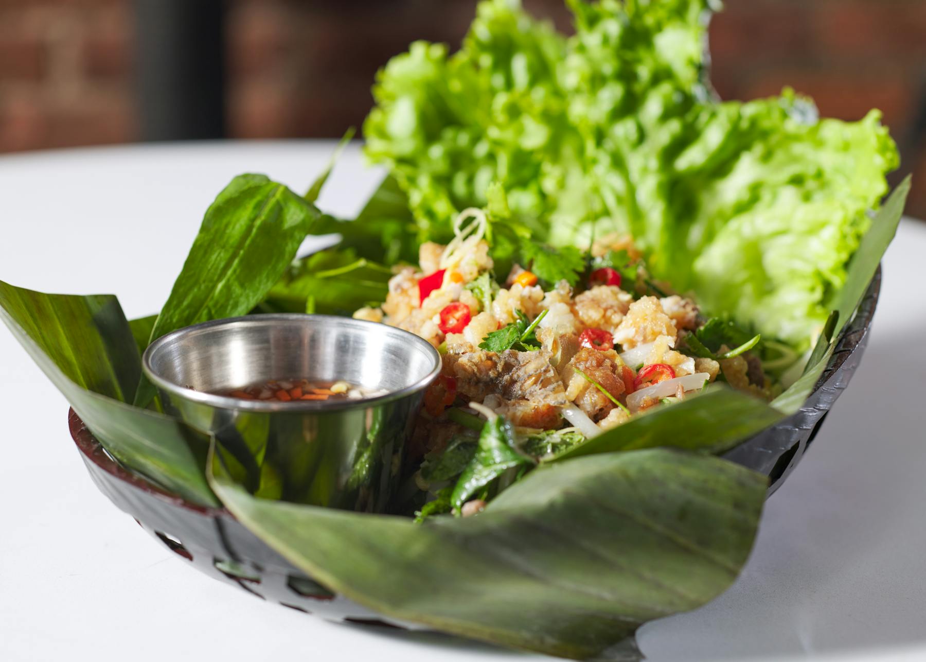 a close up of a bowl of salad