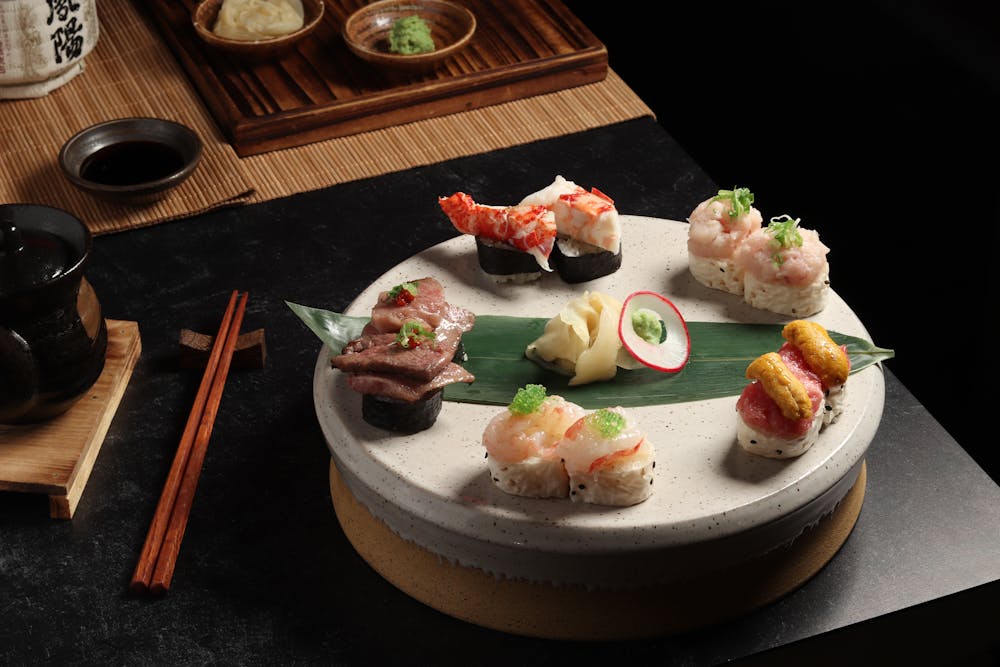 a plate of food on a table