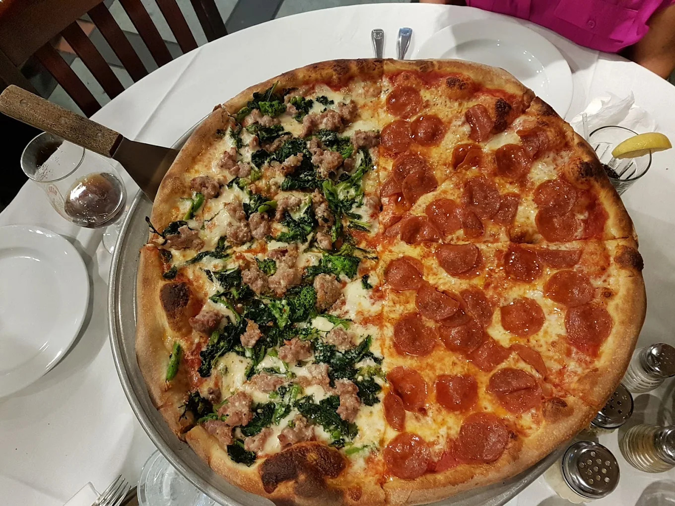 a pizza on a plate