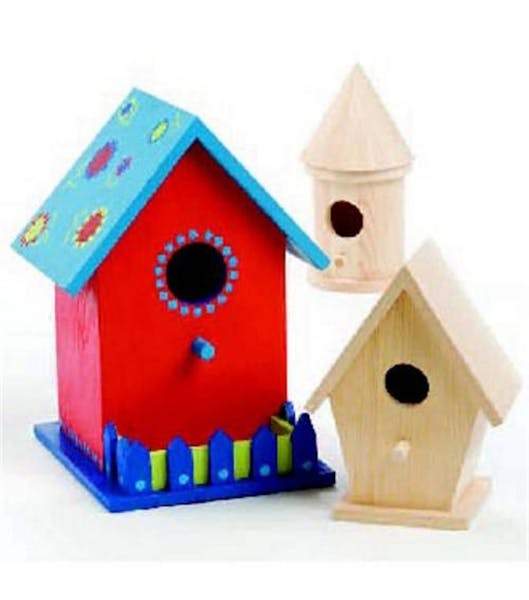 Sip and Paint Birdhouses Bumble Brews Play Cafe Cary + Raleigh, NC