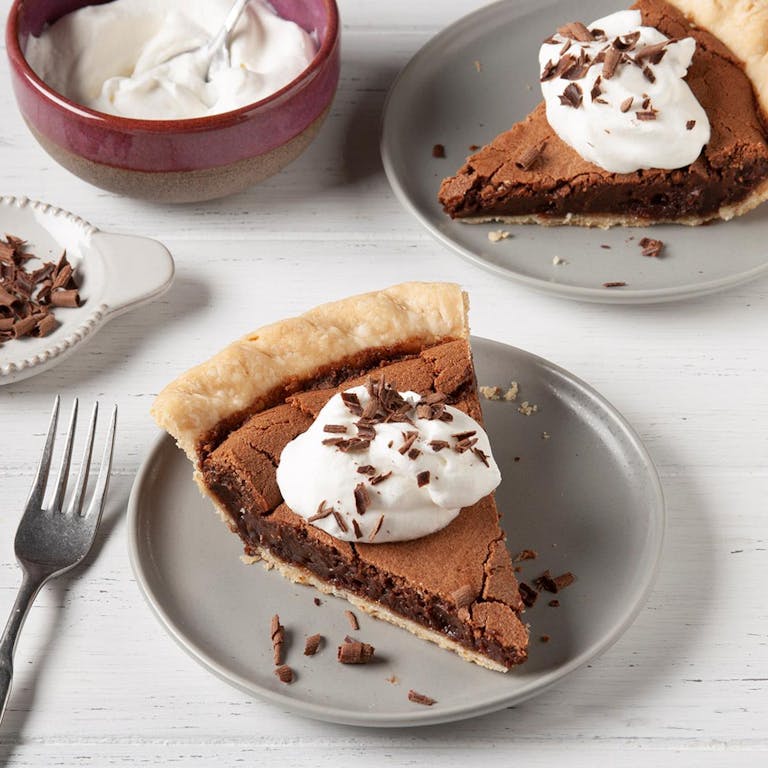 a piece of chocolate cake on a plate