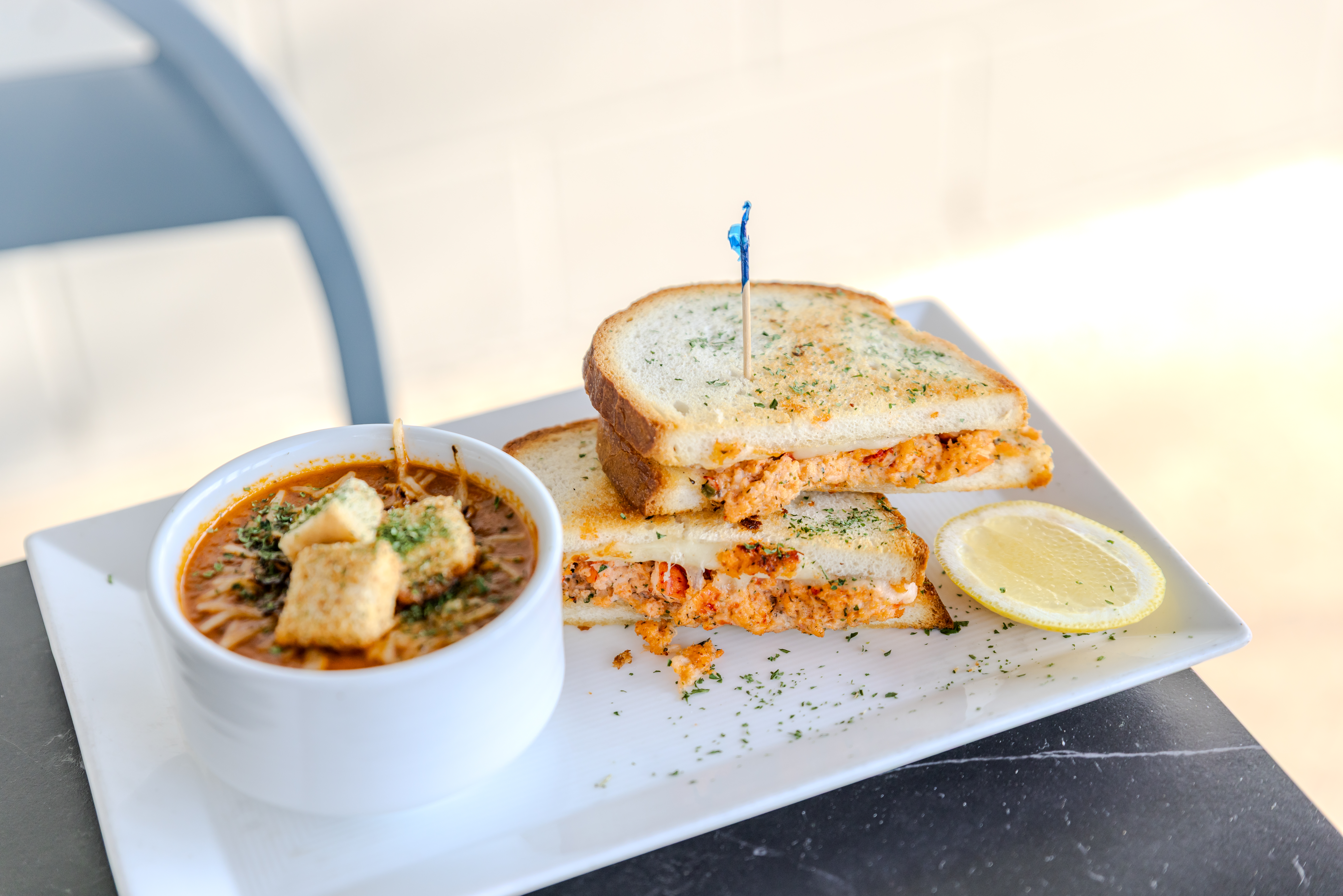 a plate of food on a table