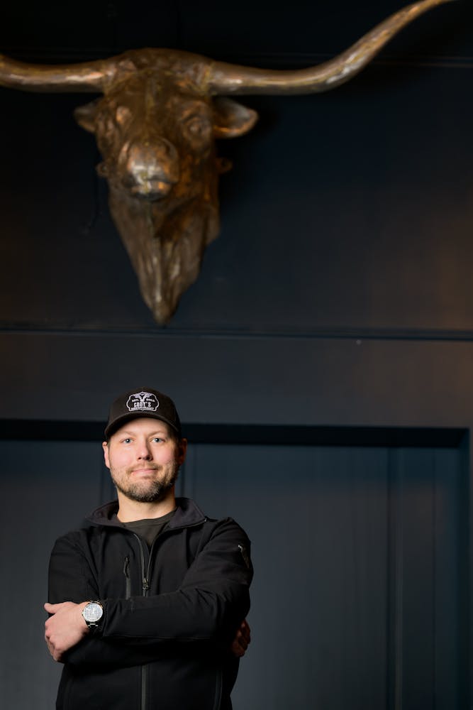 a man standing in a room