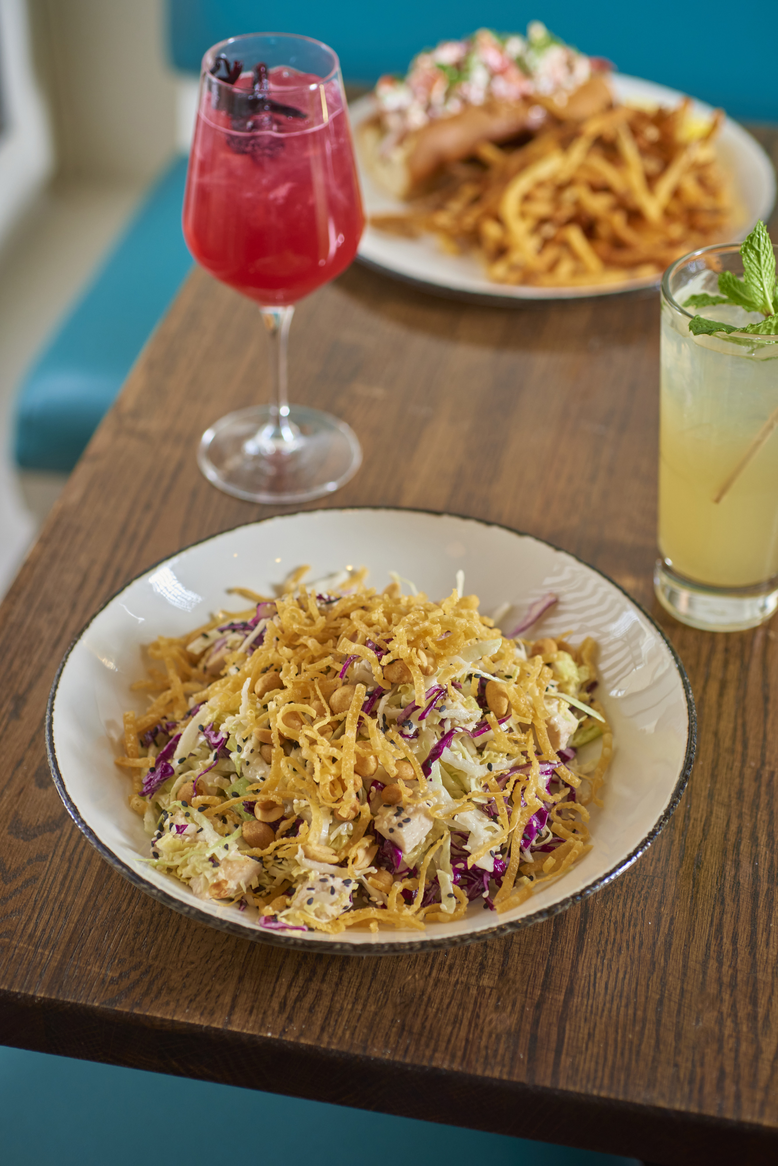 a plate of food on a table