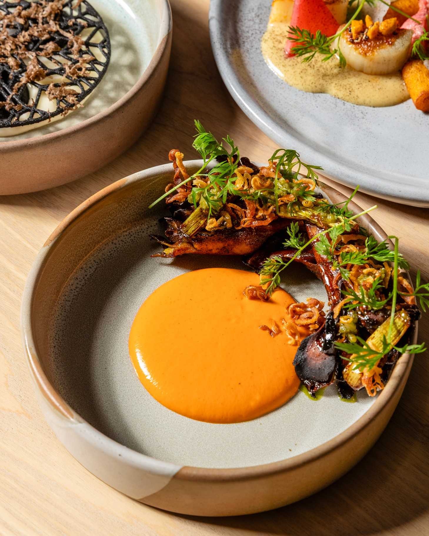 a plate of food on a table
