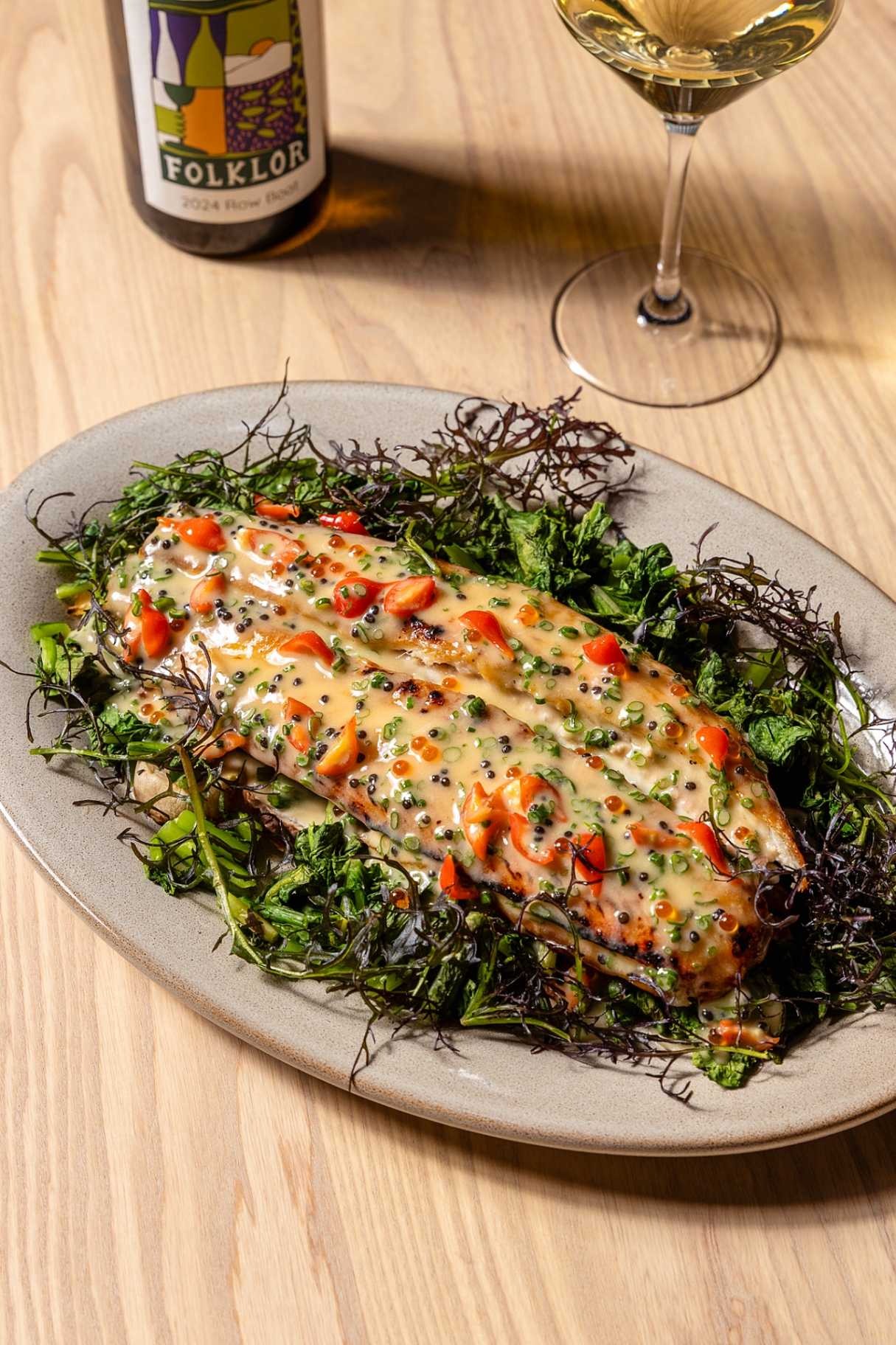 a plate of food on a table