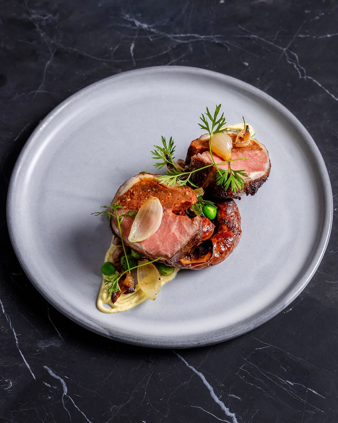 a plate of food on a table