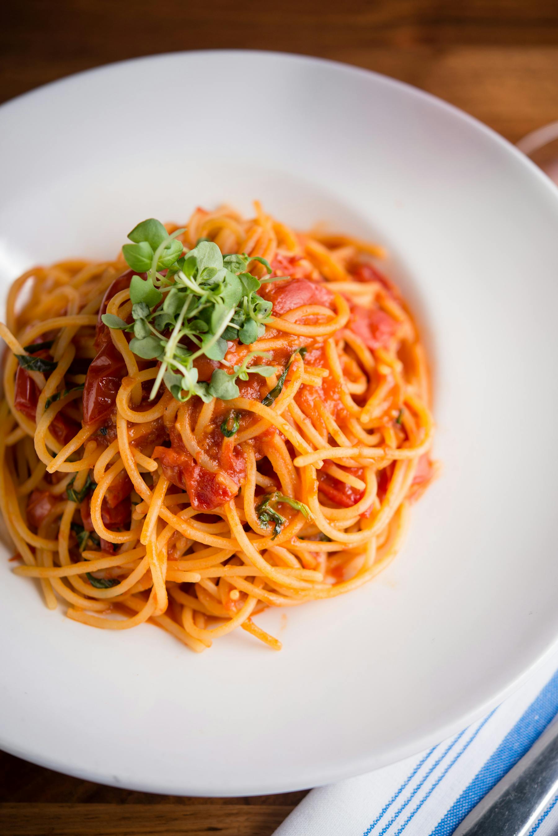 an spaghetti plate