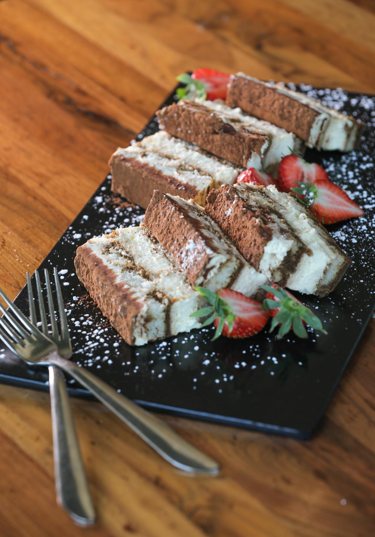 cake pieces on a plate