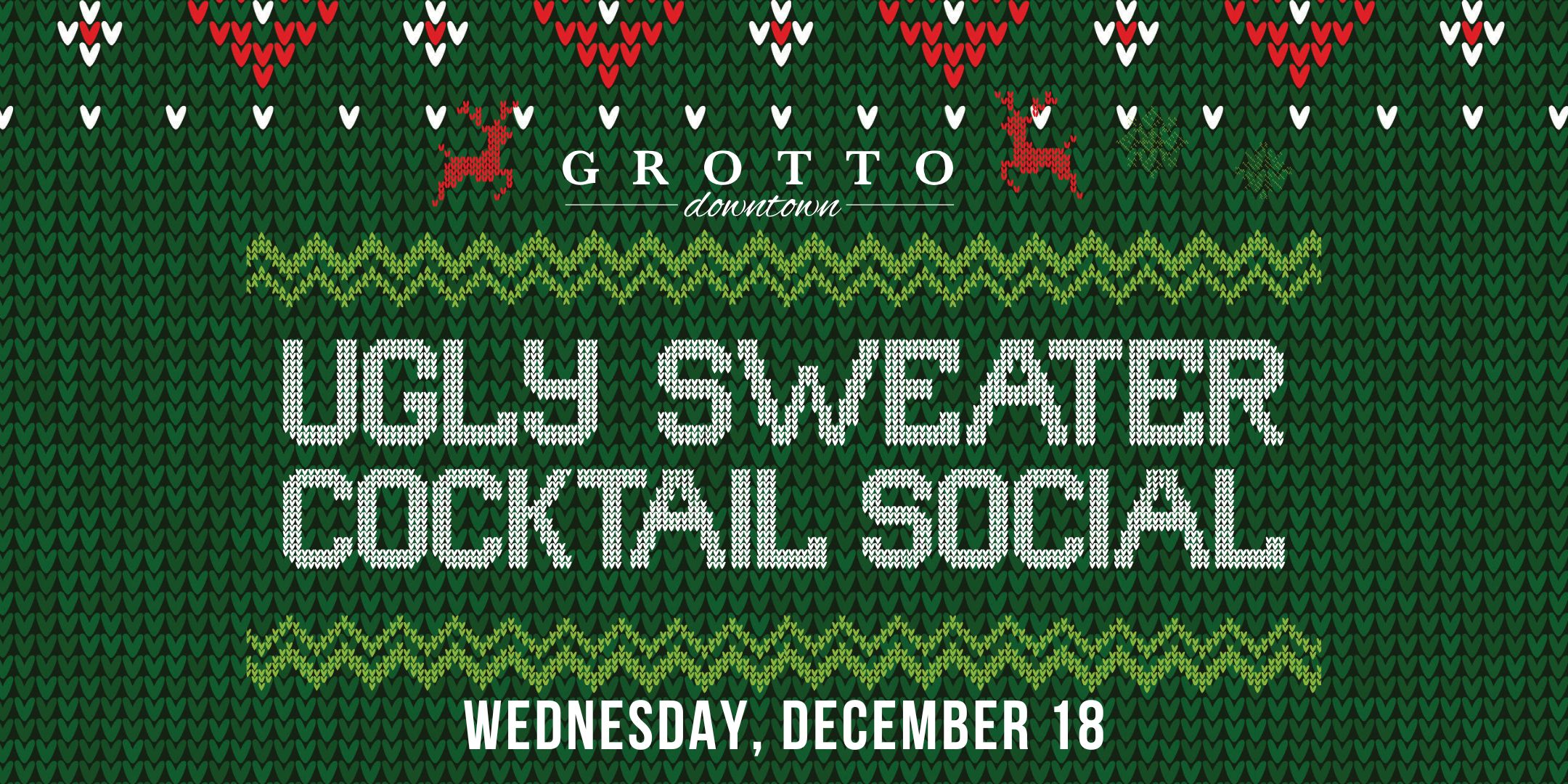 Ugly Sweater Cocktail Social Downtown Houston Grotto Restaurants