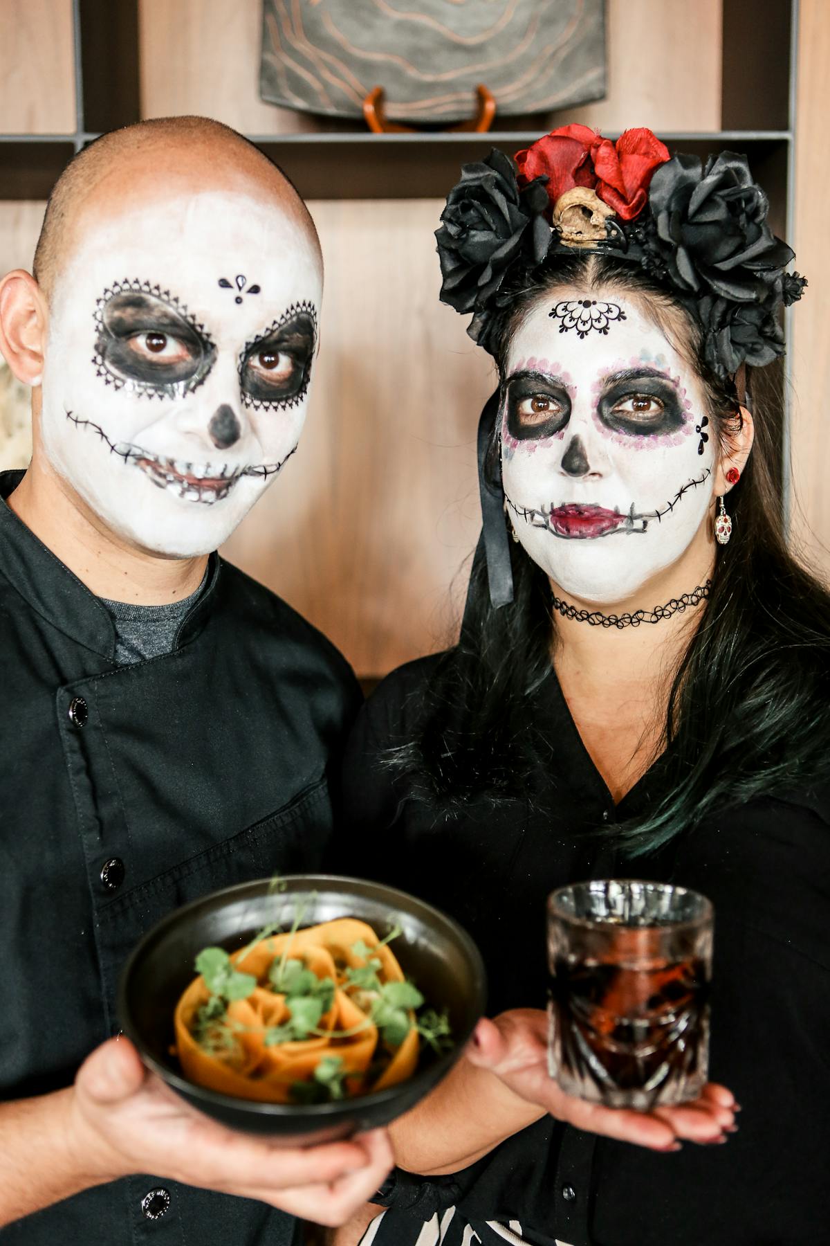 a man and a woman taking a selfie