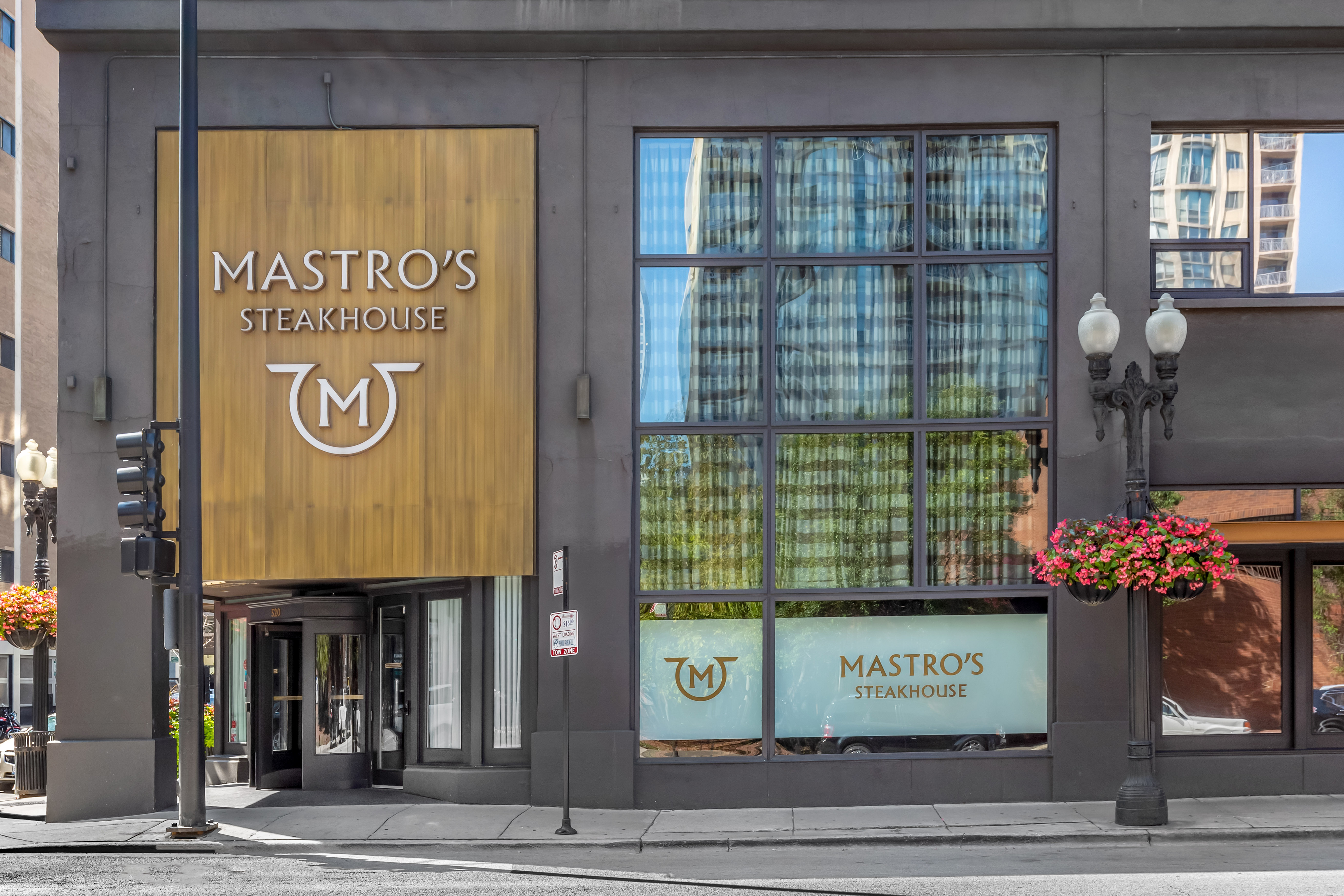 a building with a sign on the side