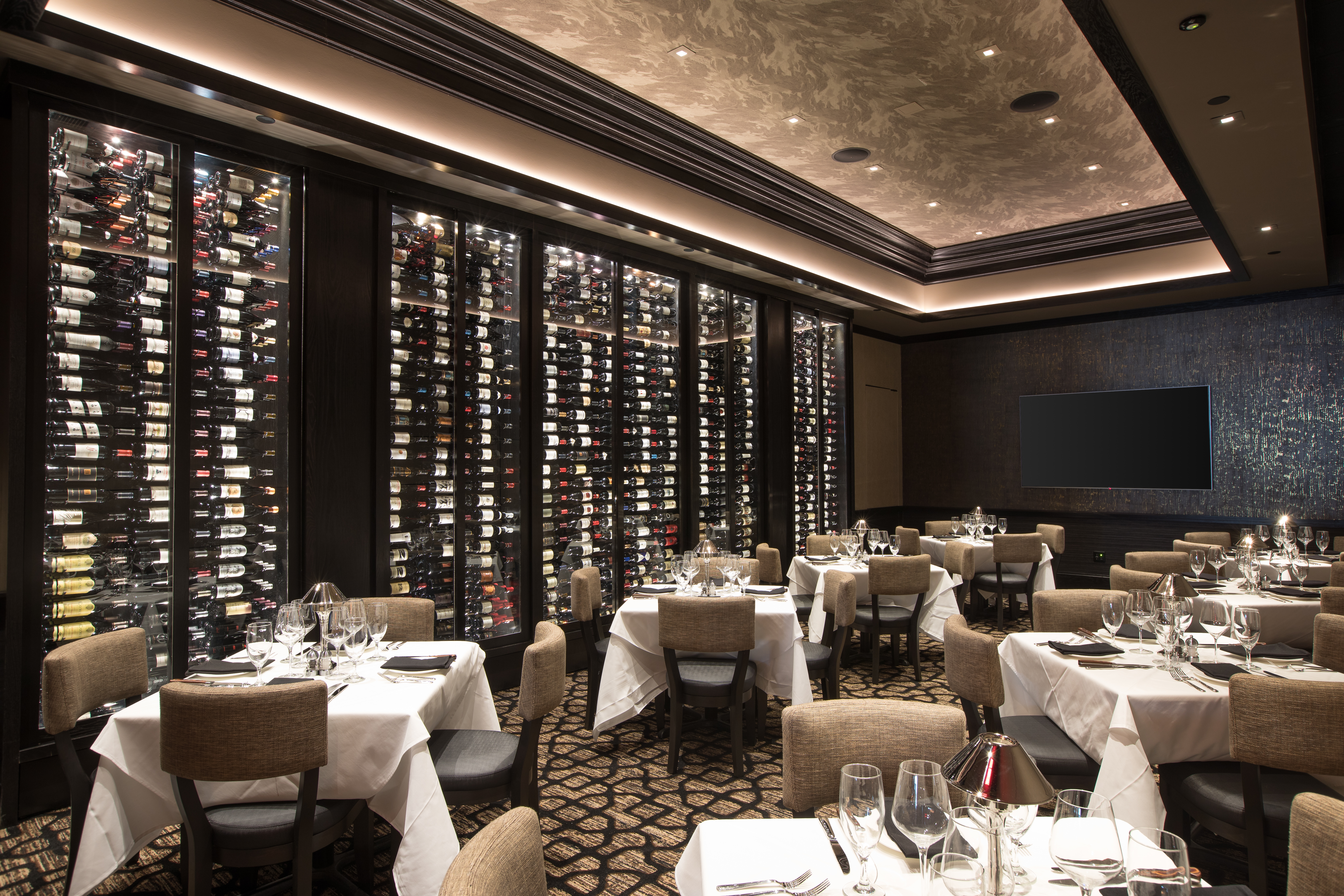 a dining table in a restaurant