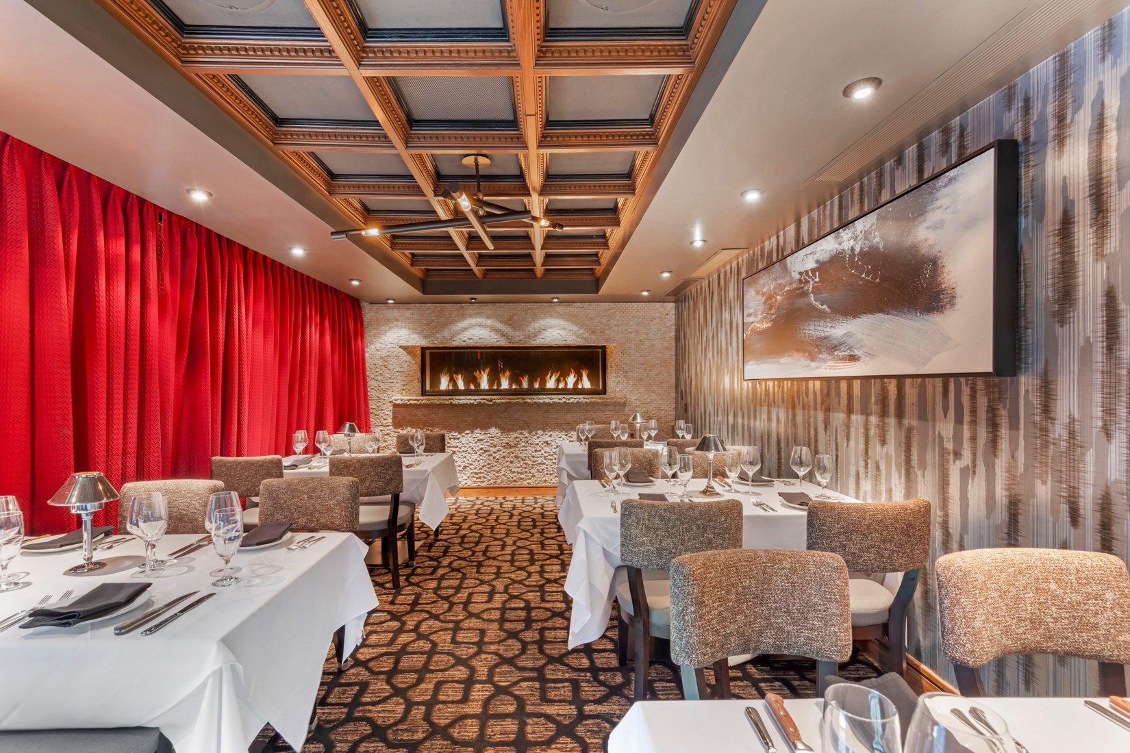 Mastro's Thousand Oaks Private Room Fireplace