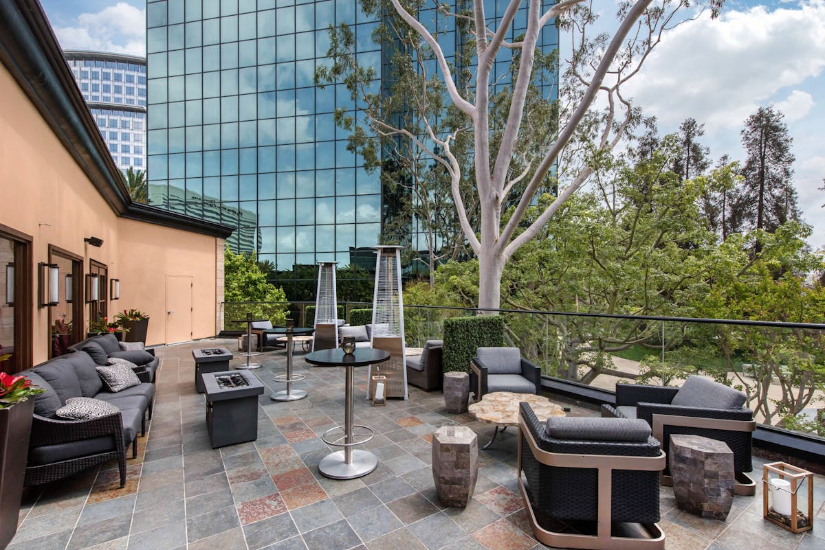 outdoor dining area