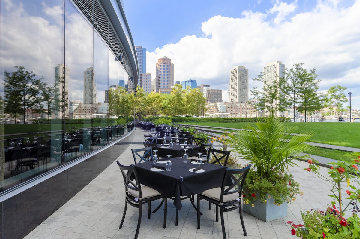 outdoor dining area