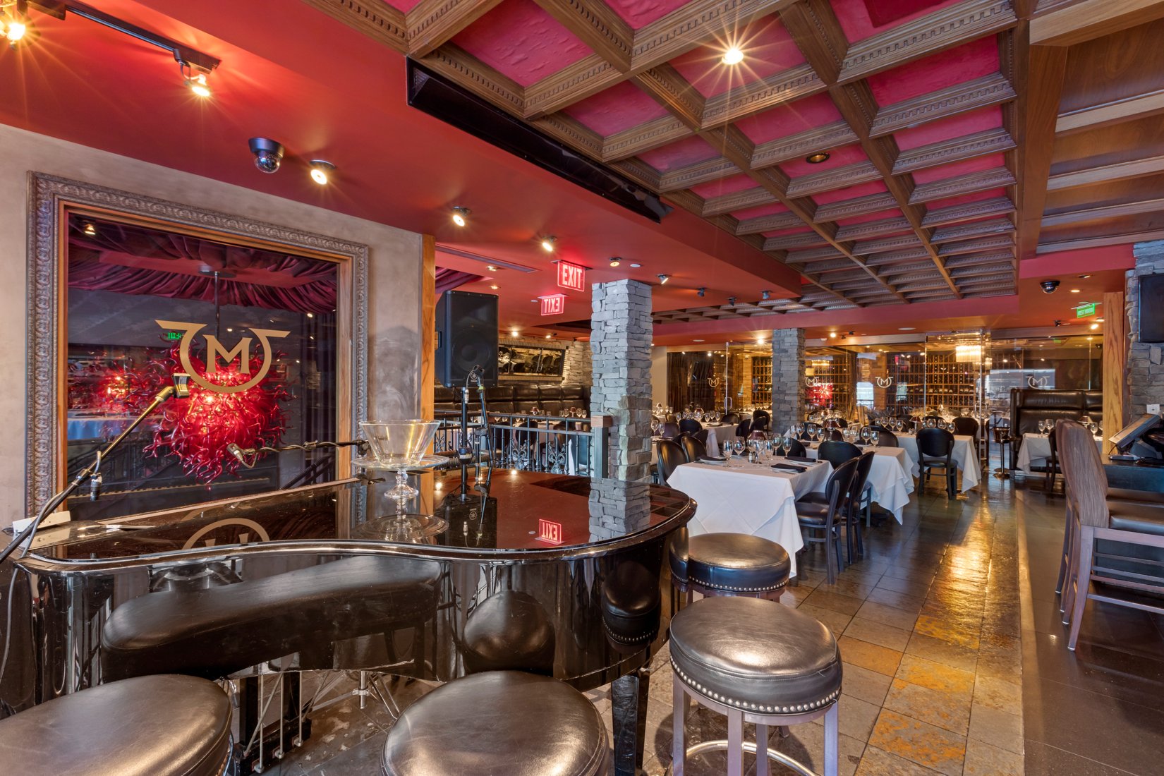 MAstro's Steakhouse Beverly Hills Live Music Lounge Piano Area